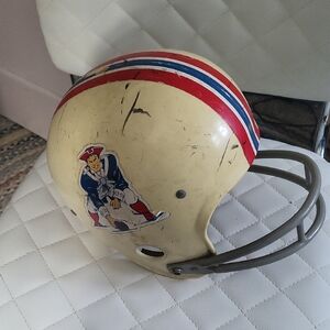 Rawlings Cream and Red Kids Football Helmet